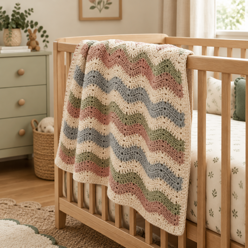 Coastal Stripe Baby Blanket